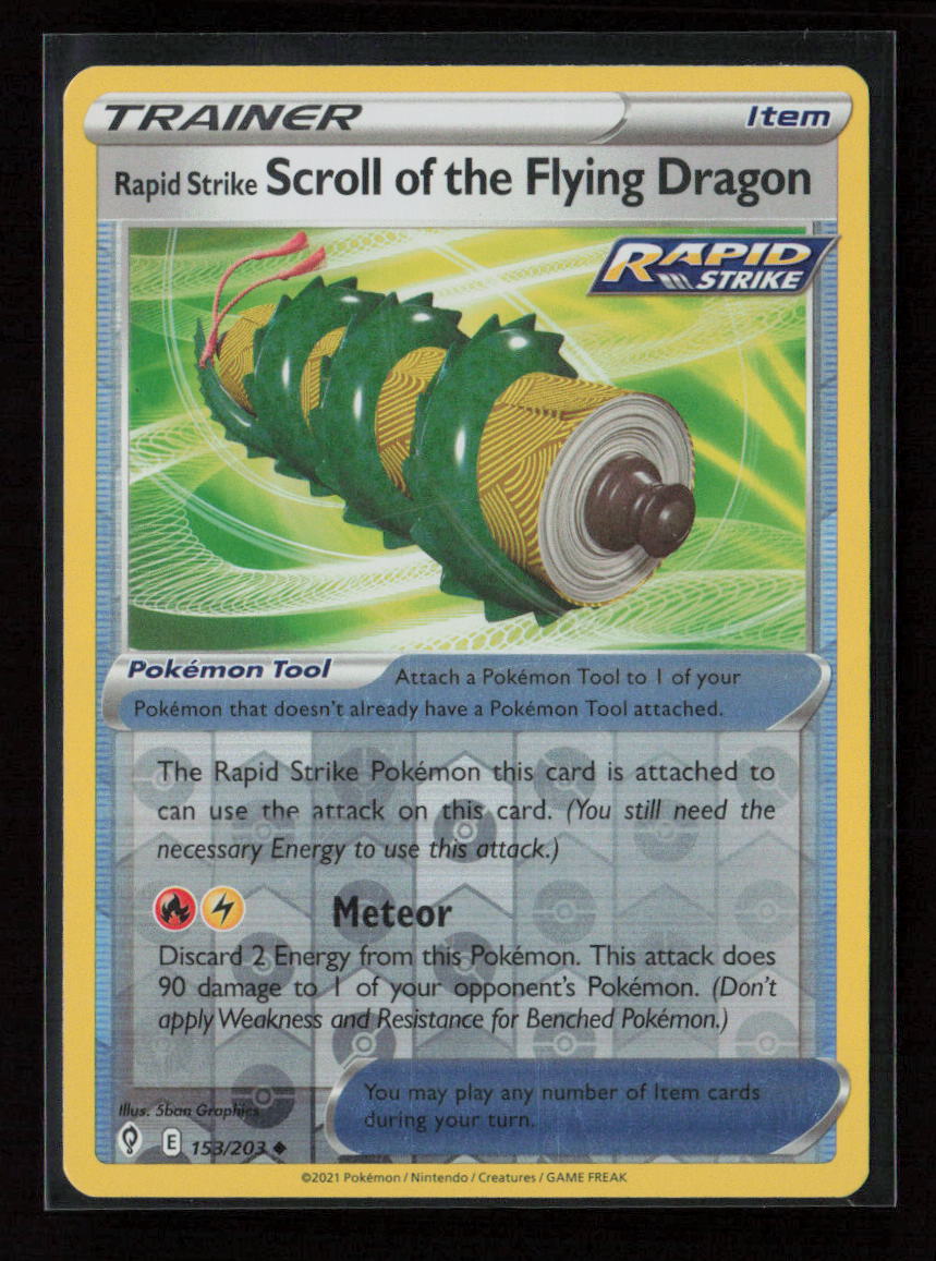 Rapid Strike Scroll of the Flying Dragon Uncommon SWSH07: Evolving Skies 153/203 NM