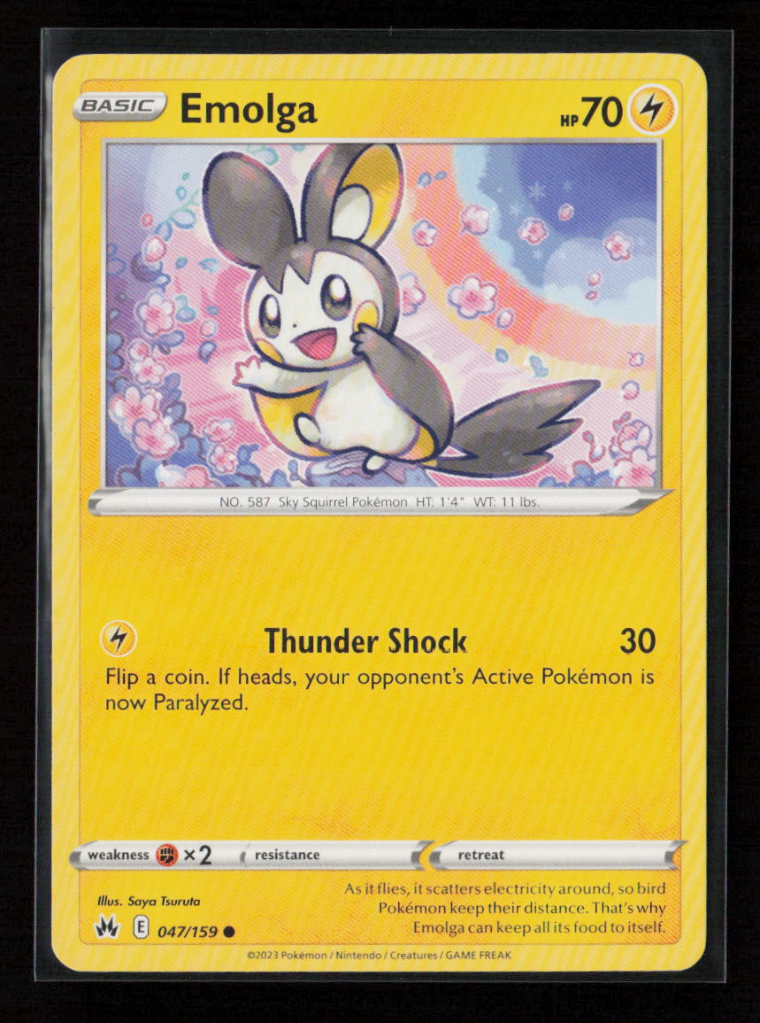Emolga Common Crown Zenith 047/159 LP
