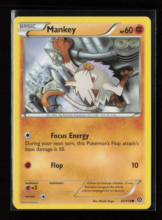 Mankey Common XY - Steam Siege 52/114 LP