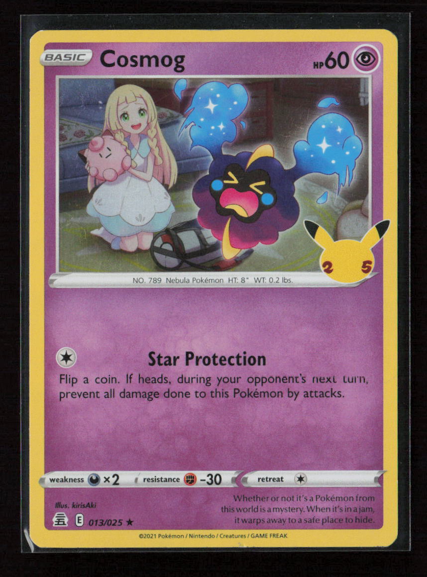 Cosmog Holo Rare Celebrations 013/025 NM