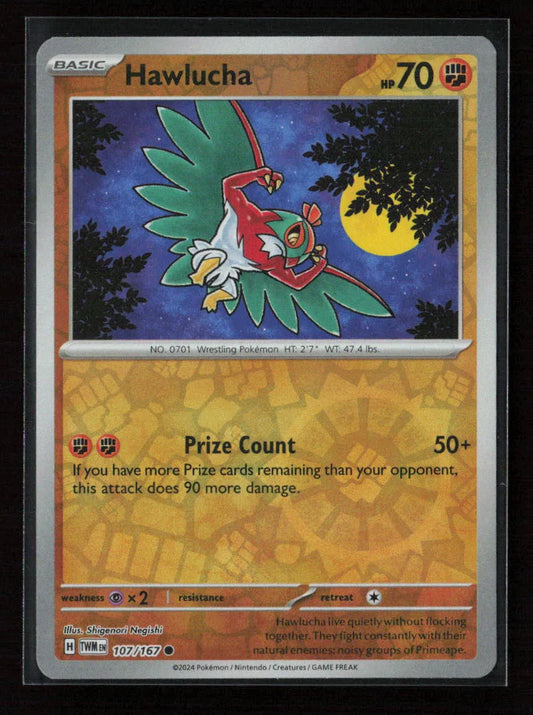 Hawlucha Common SV06: Twilight Masquerade 107/167 NM - Kang's Collectibles