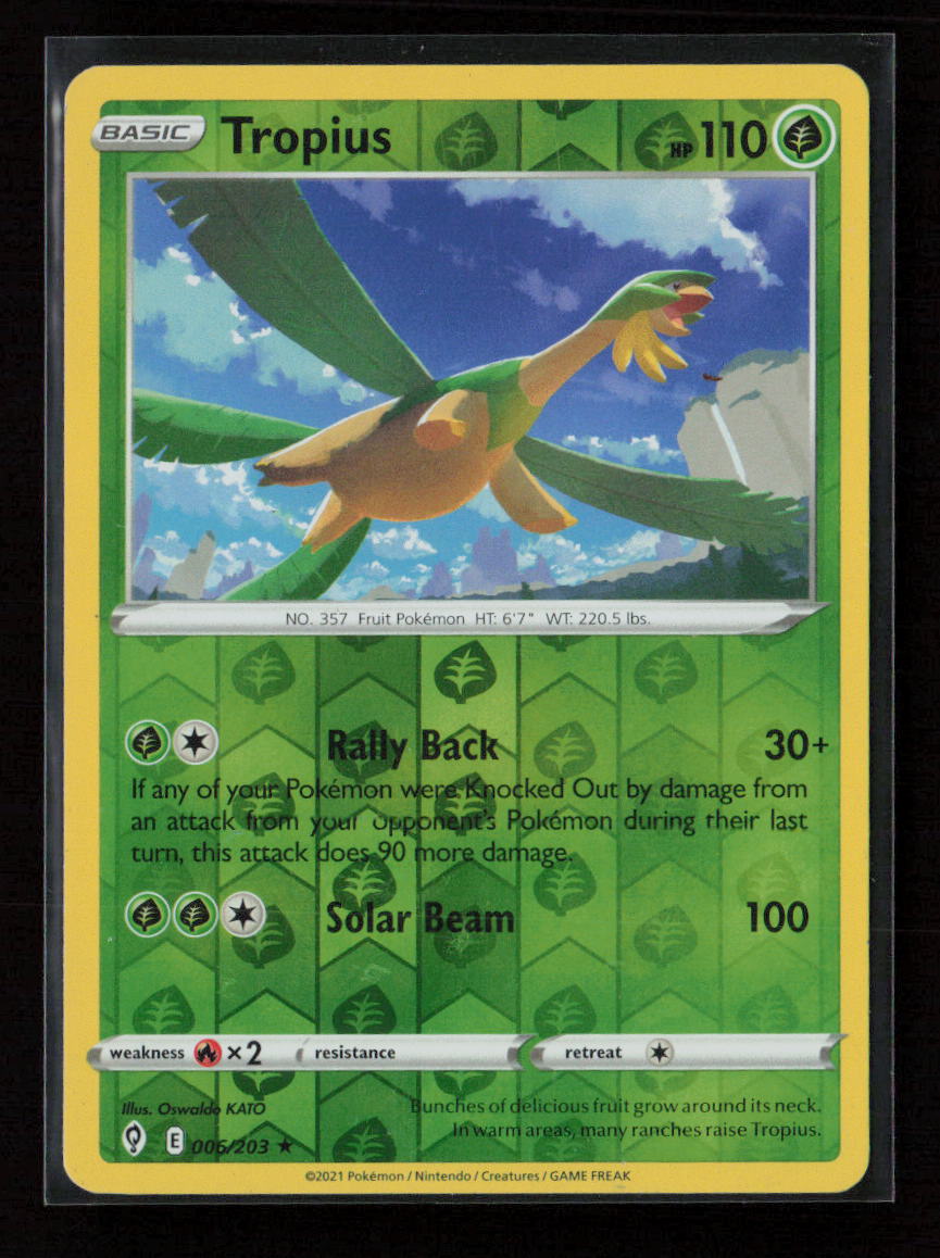 Tropius Rare SWSH07: Evolving Skies 006/203 NM