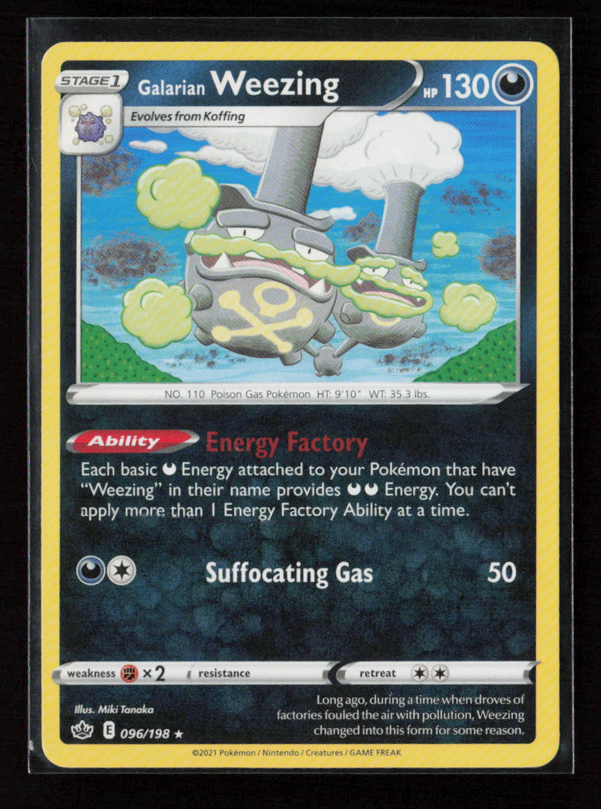 Galarian Weezing Rare SWSH06: Chilling Reign 096/198 LP