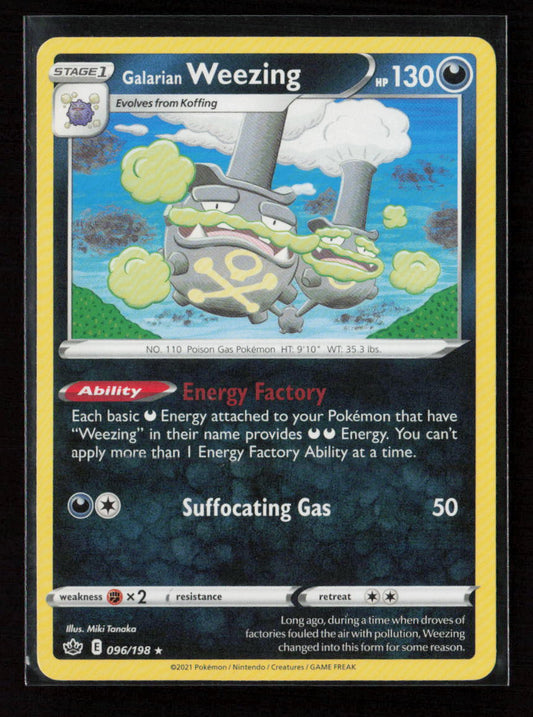 Galarian Weezing Rare SWSH06: Chilling Reign 096/198 LP