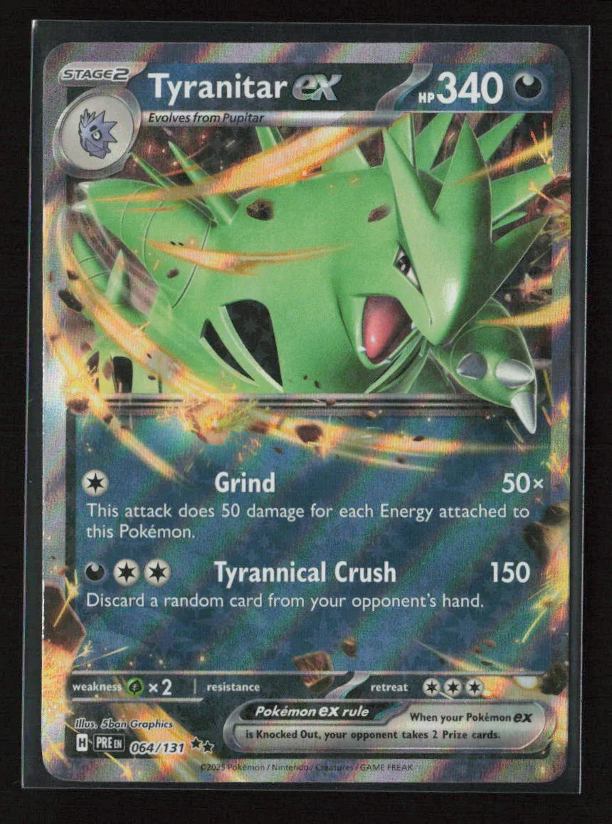Tyranitar ex Double Rare SV: Prismatic Evolutions 064/131 NM - Kang's Collectibles
