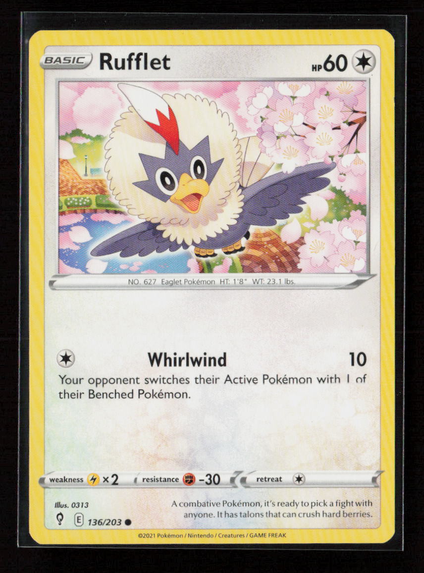 Rufflet Common SWSH07: Evolving Skies 136/203 LP