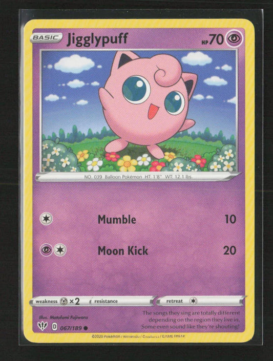 Jigglypuff Common SWSH03: Darkness Ablaze 067/189 NM - Kang's Collectibles