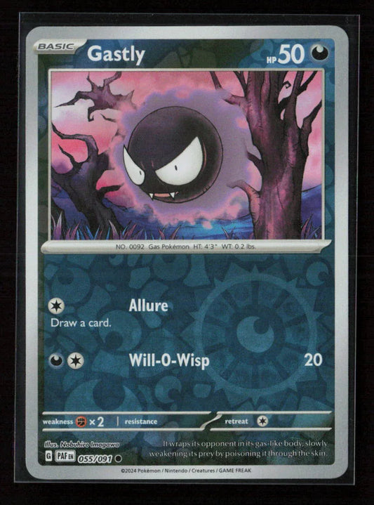 Gastly Common SV: Paldean Fates 055/091 NM - Kang's Collectibles