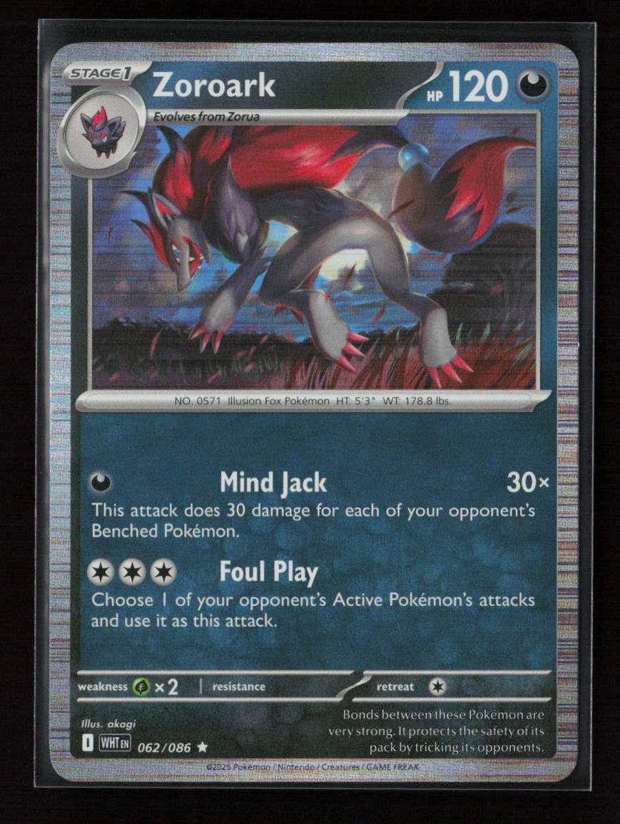 Zoroark Rare SV: White Flare 062/086 NM