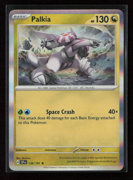 Palkia Rare SV08: Surging Sparks 136/191 NM - Kang's Collectibles