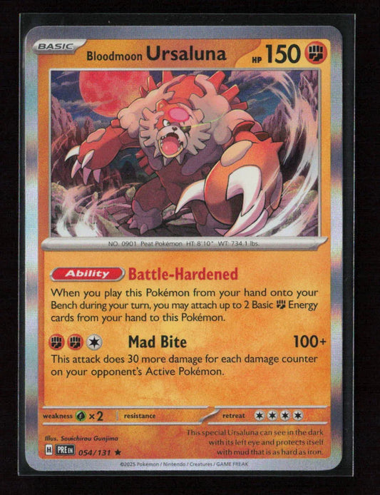 Bloodmoon Ursaluna Rare SV: Prismatic Evolutions 054/131 NM - Kang's Collectibles
