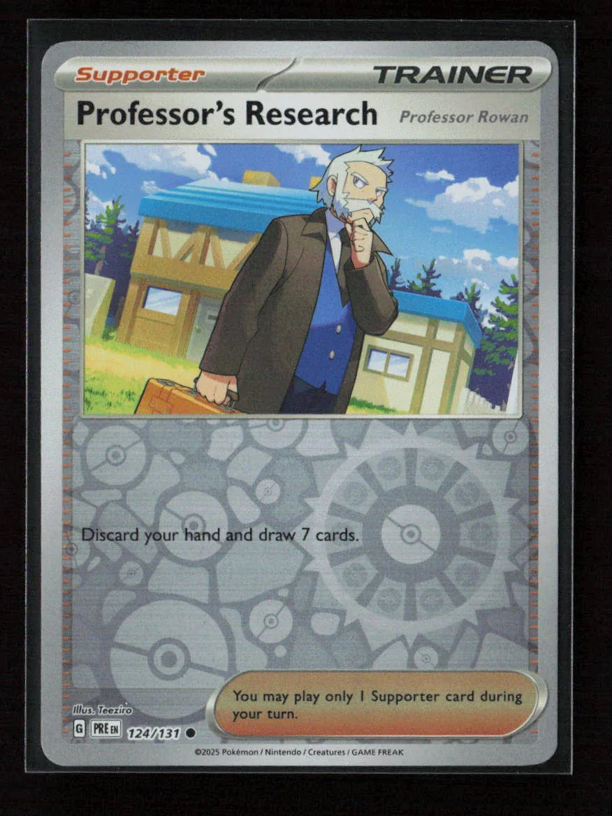 Professor's Research [Professor Rowan] Common SV: Prismatic Evolutions 124/131 NM - Kang's Collectibles