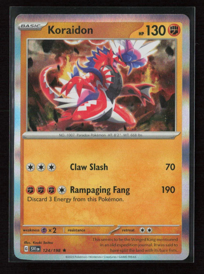 Koraidon Rare SV01: Scarlet & Violet Base Set 124/198 NM - Kang's Collectibles