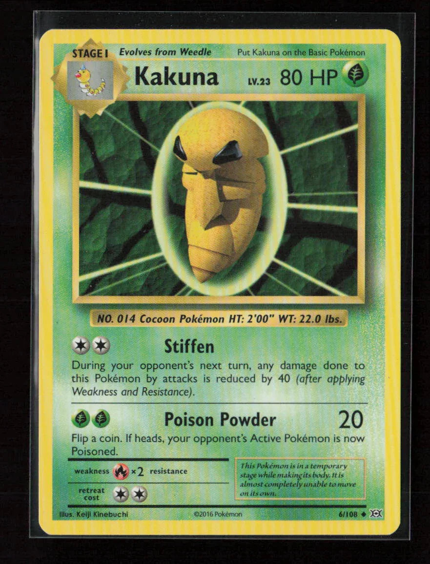 Kakuna Uncommon XY - Evolutions 6/108 LP - Kang's Collectibles