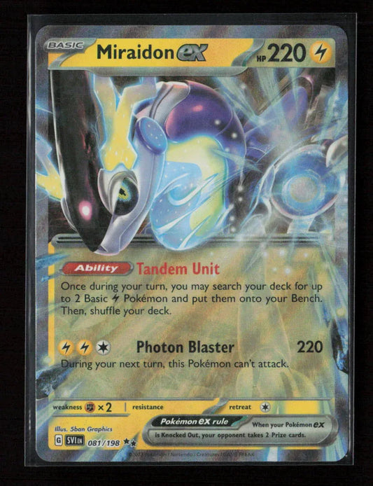 Miraidon ex - Double Rare SV01: Scarlet & Violet Base Set 081/198 NM - Kang's Collectibles
