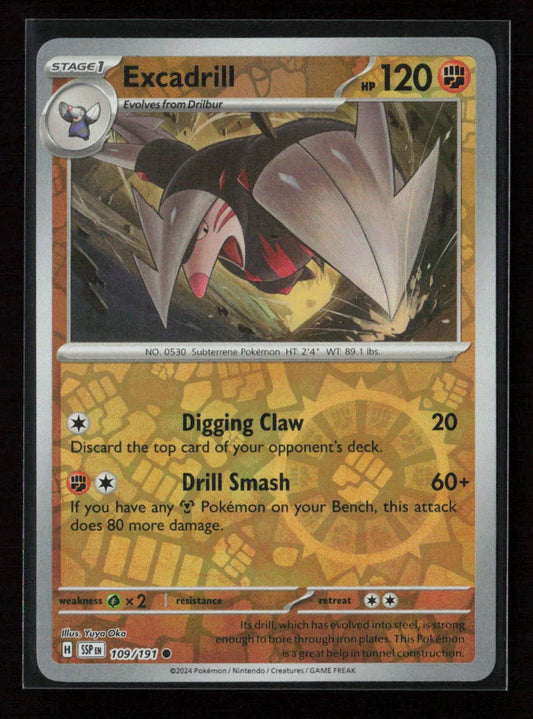 Excadrill Common SV08: Surging Sparks 109/191 NM - Kang's Collectibles