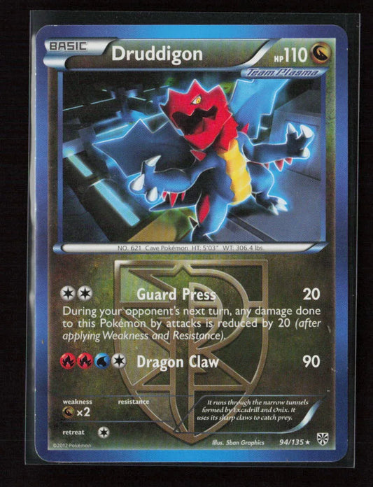 Druddigon (Team Plasma) Rare Plasma Storm 94/135 LP - Kang's Collectibles