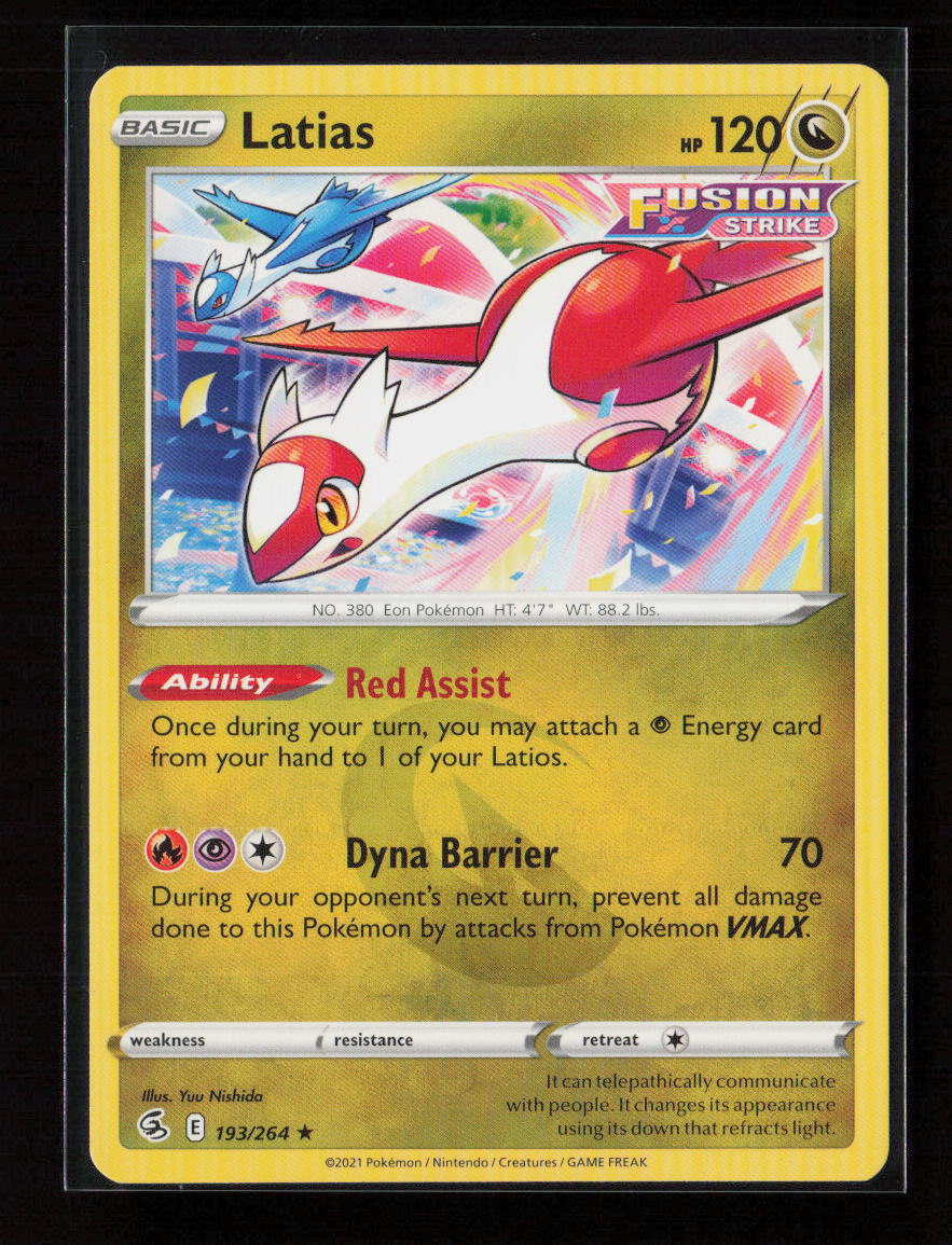 Latias Rare SWSH08: Fusion Strike 193/264 LP