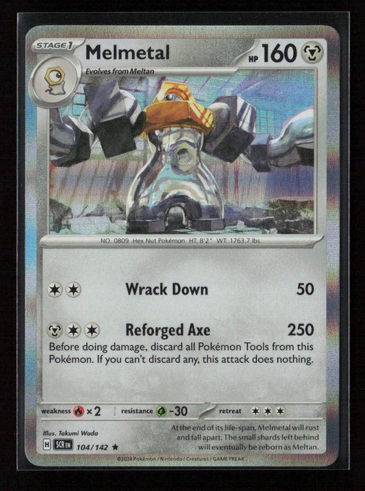Melmetal Rare SV07: Stellar Crown 104/142 NM - Kang's Collectibles