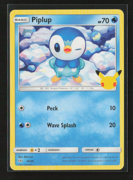 Piplup - 20/25 Promo McDonald's 25th Anniversary Promos 020/025 LP