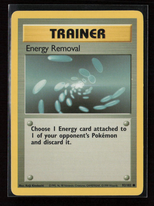 Energy Removal Common Base Set (Shadowless) 092/102 LP