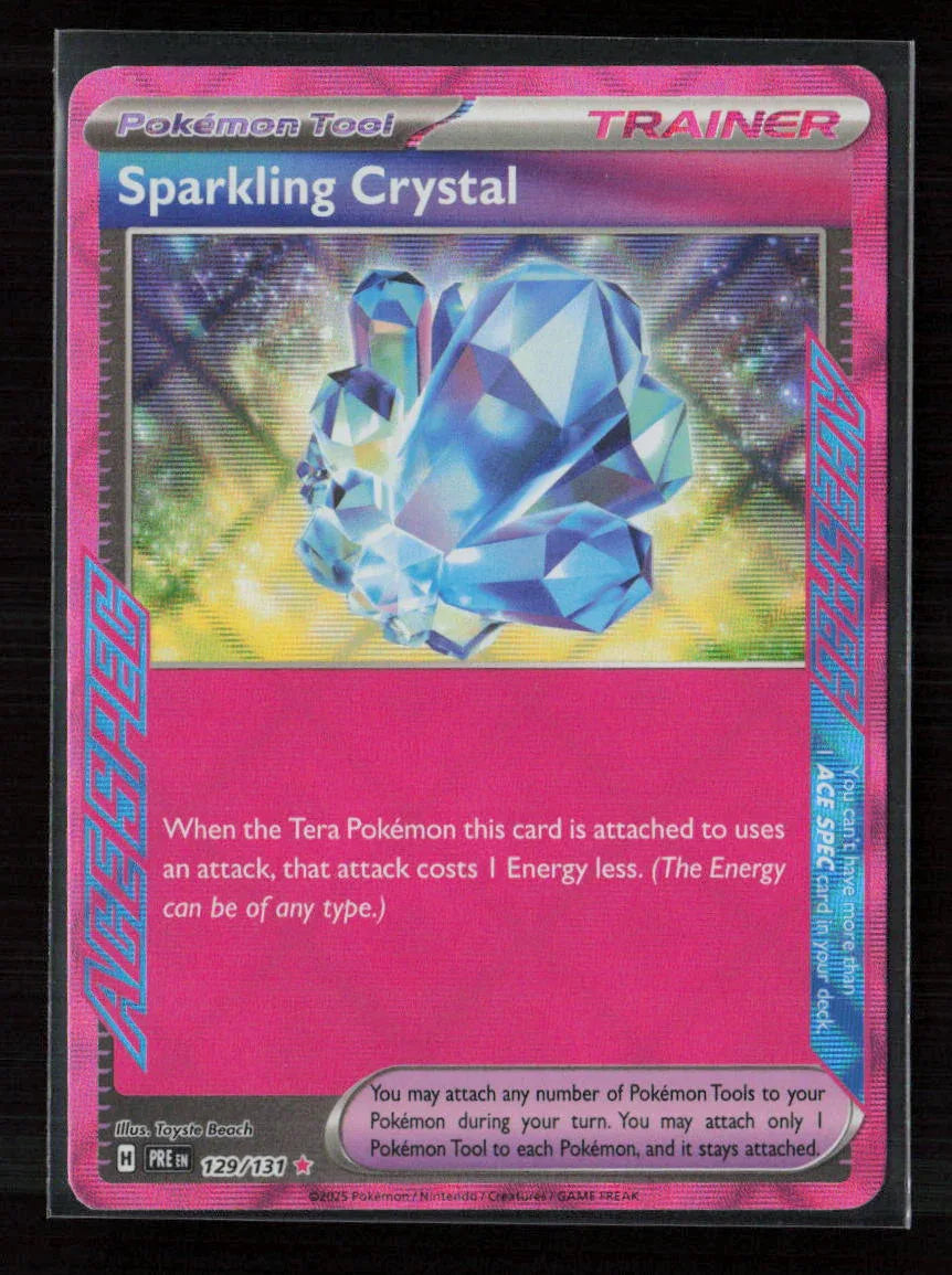 Sparkling Crystal ACE SPEC Rare SV: Prismatic Evolutions 129/131 NM - Kang's Collectibles