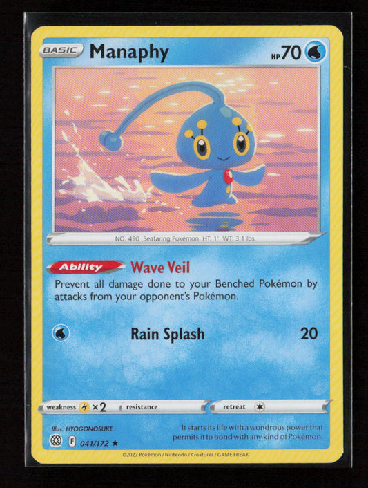 Manaphy Rare SWSH09: Brilliant Stars 041/172 LP