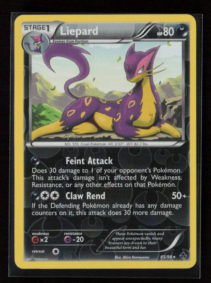 Liepard Rare Emerging Powers 65/98 LP - Kang's Collectibles