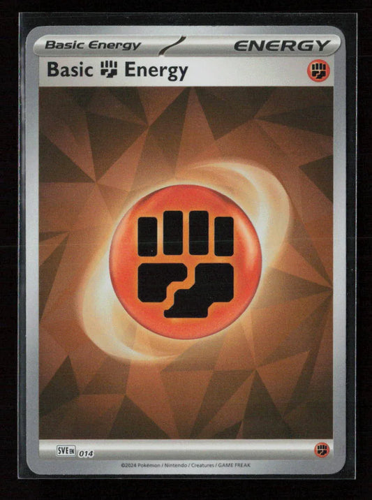 Basic Fighting Energy (Cracked Ice Holo) Common SVE: Scarlet & Violet Energies 014 NM - Kang's Collectibles