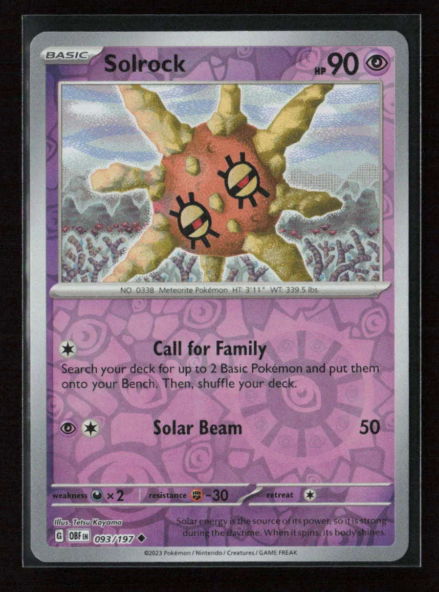 Solrock Uncommon SV03: Obsidian Flames 093/197 NM - Kang's Collectibles