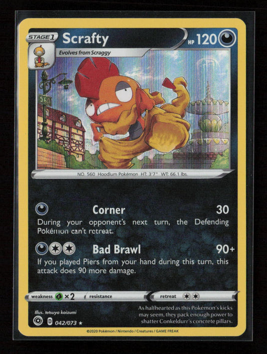 Scrafty Holo Rare Champion's Path 42/73 NM