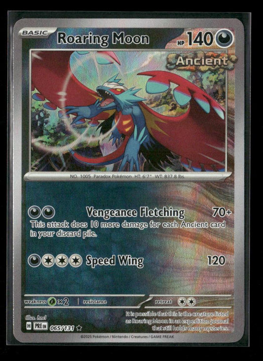 Roaring Moon (Poke Ball Pattern) Rare SV: Prismatic Evolutions 065/131 NM - Kang's Collectibles