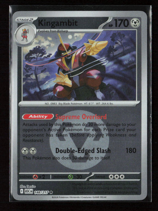 Kingambit (Energy Symbol Pattern) Rare ME: Ascended Heroes 148/217 NM