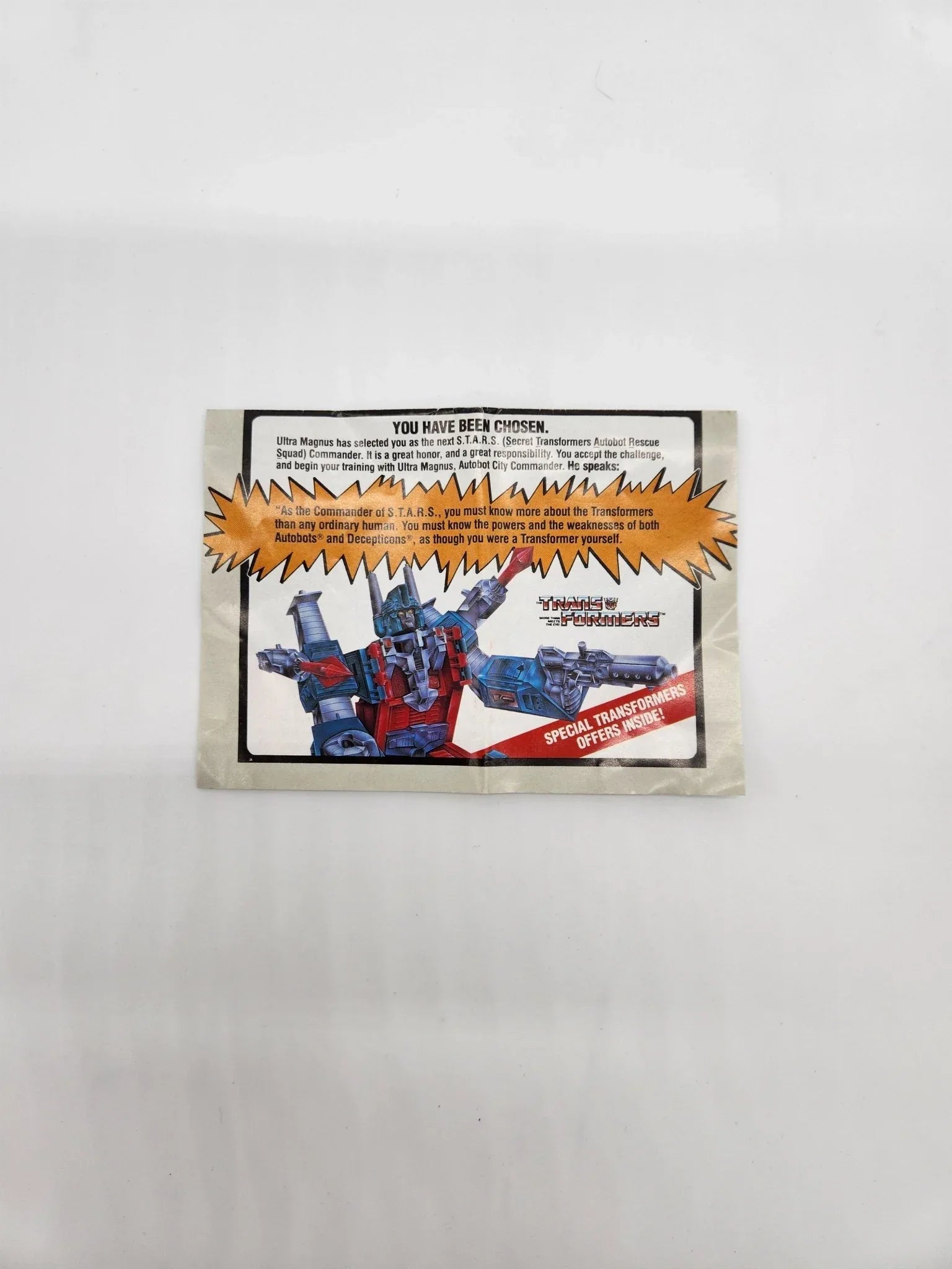 G1 S.T.A.R.S. Ultra Magnus Offer - Kang's Collectibles