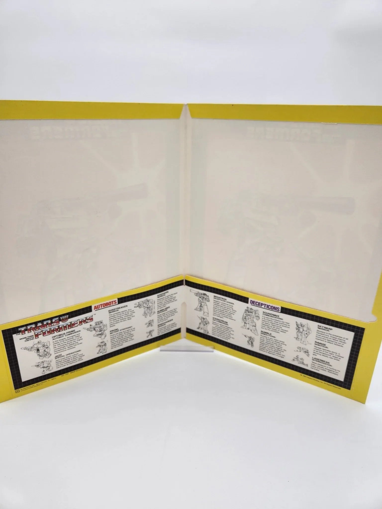 1984 Mead Transformer Portfolio - Megatron/Prowl - Kang's Collectibles