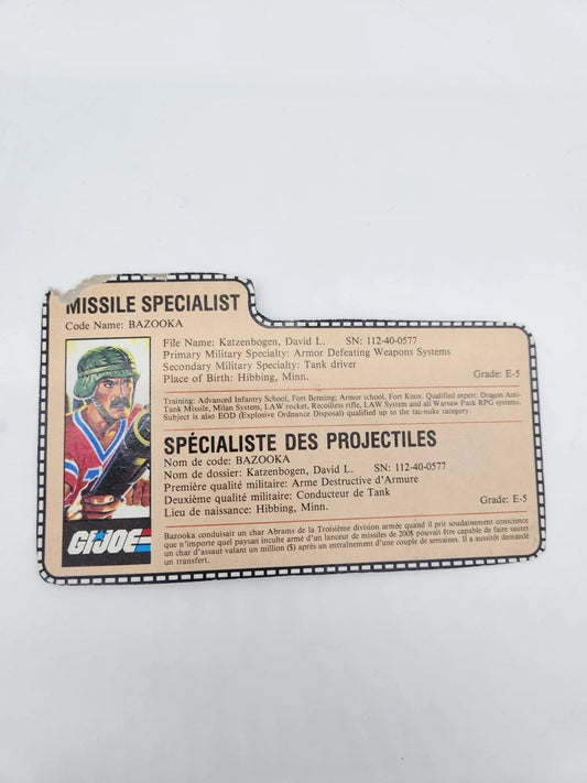 Bazooka File Card - Kang's Collectibles