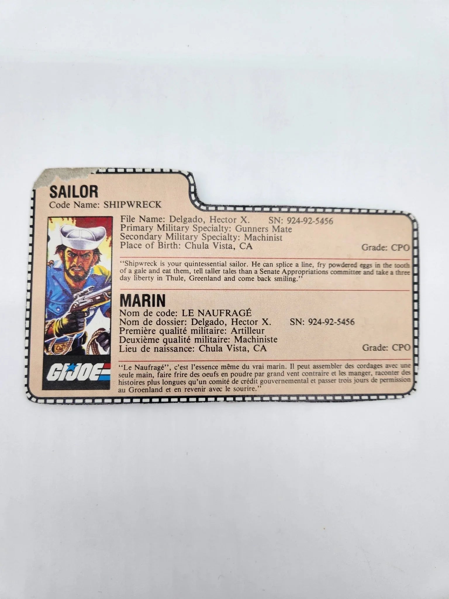 Shipwreck File Card - Kang's Collectibles