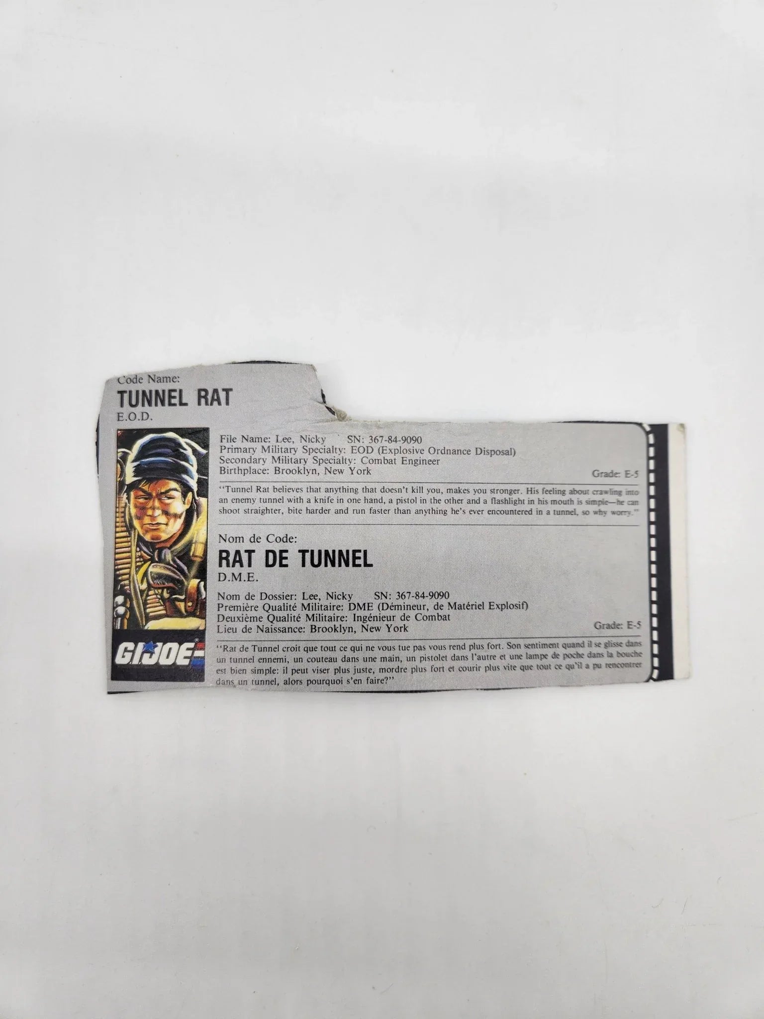 Tunnel Rat File Card - Kang's Collectibles