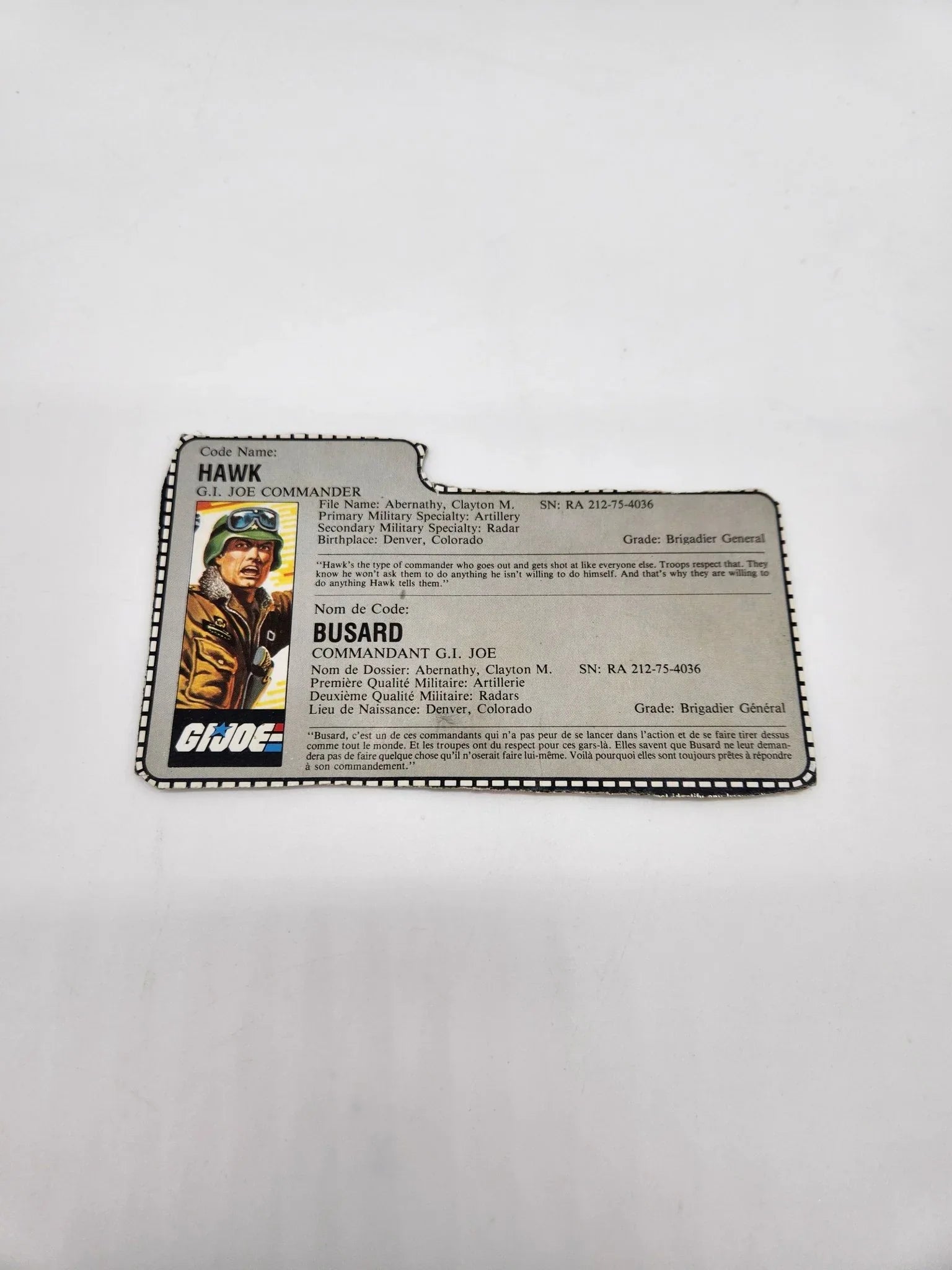 Hawk File Card - Kang's Collectibles