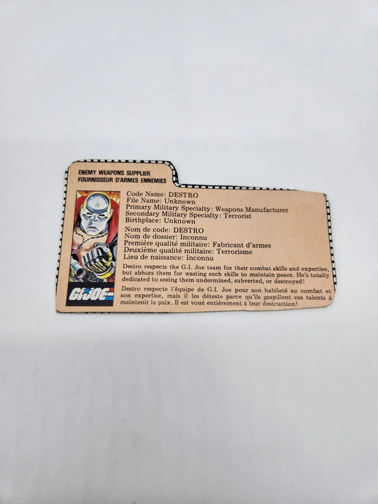 Destro File Card - Kang's Collectibles