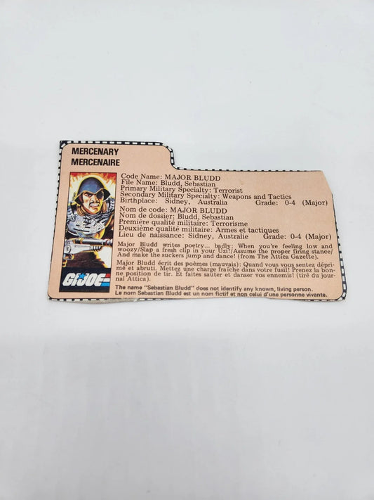 Major Bludd File Card - Kang's Collectibles