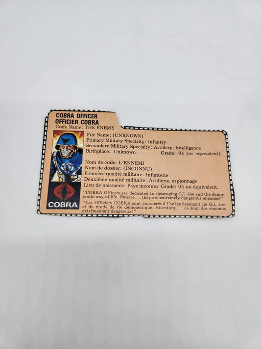 Cobra Officer File Card - Kang's Collectibles