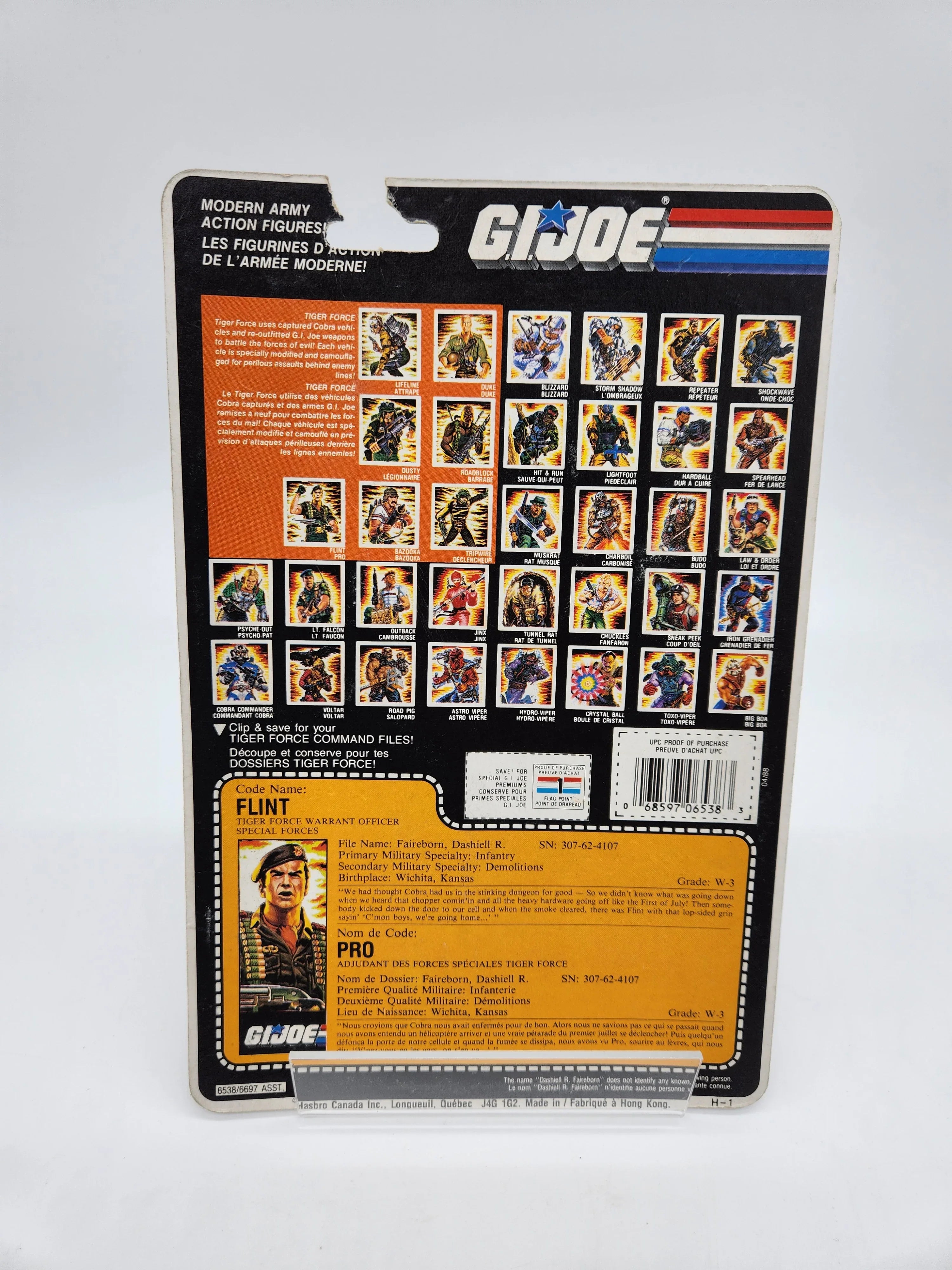 Tiger Force Flint - Canadian Cardback - Kang's Collectibles
