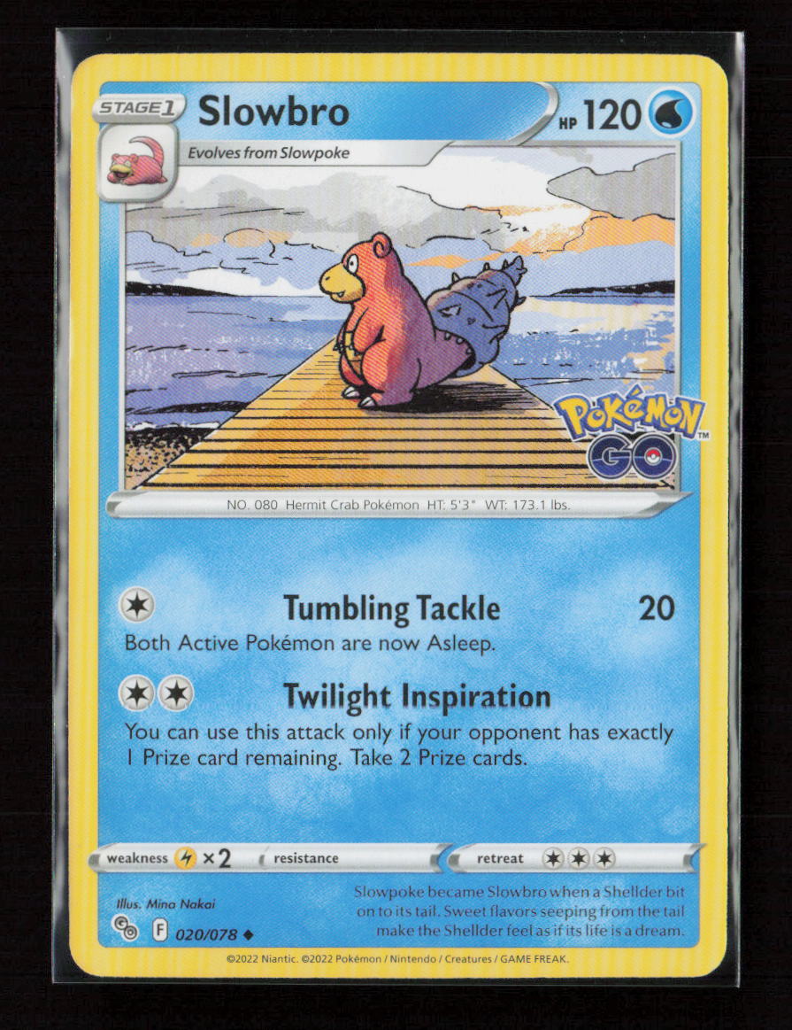 Slowbro Uncommon Pokemon GO 020/078 LP