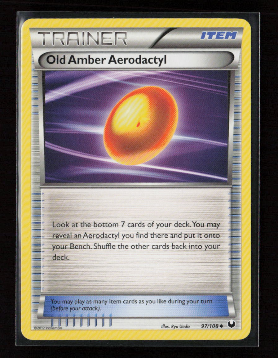 Old Amber Aerodactyl Uncommon Dark Explorers 97/108 NM