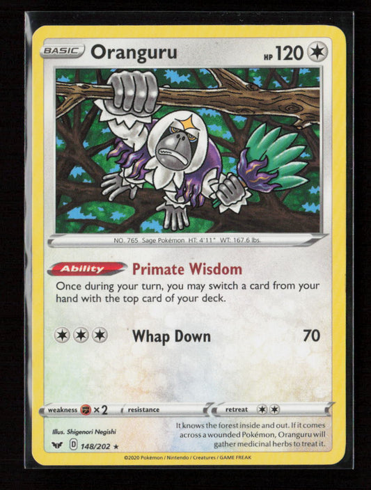 Oranguru Holo Rare SWSH01: Sword & Shield Base Set 148/202 LP