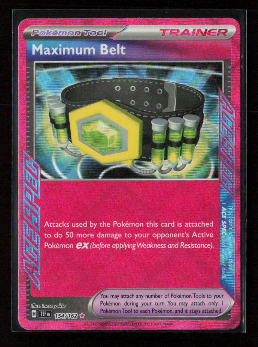 Maximum Belt ACE SPEC Rare SV05: Temporal Forces 154/162 NM