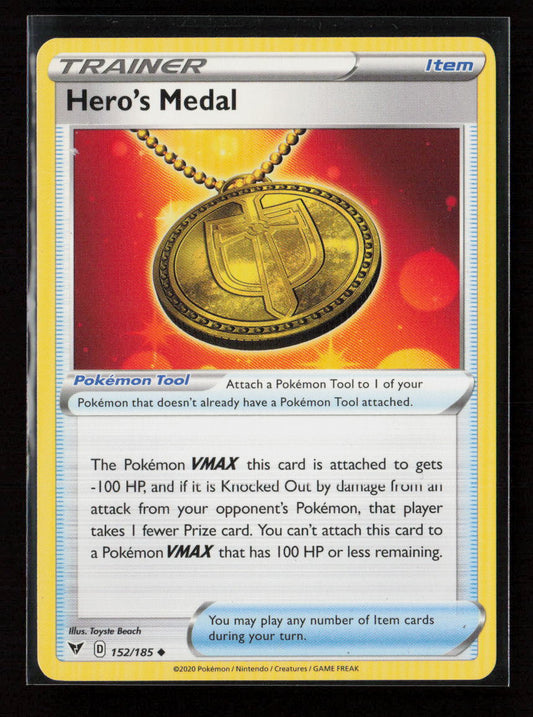 Hero's Medal Uncommon SWSH04: Vivid Voltage 152/185 LP