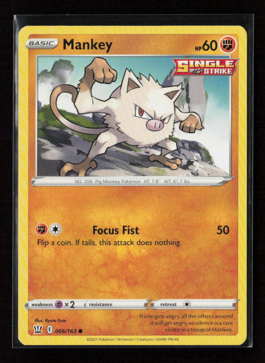 Mankey Common SWSH05: Battle Styles 066/163 LP
