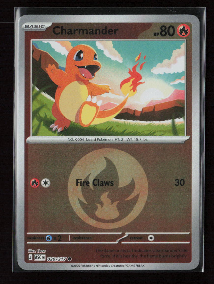 Charmander (Energy Symbol Pattern) Common ME: Ascended Heroes 020/217 NM